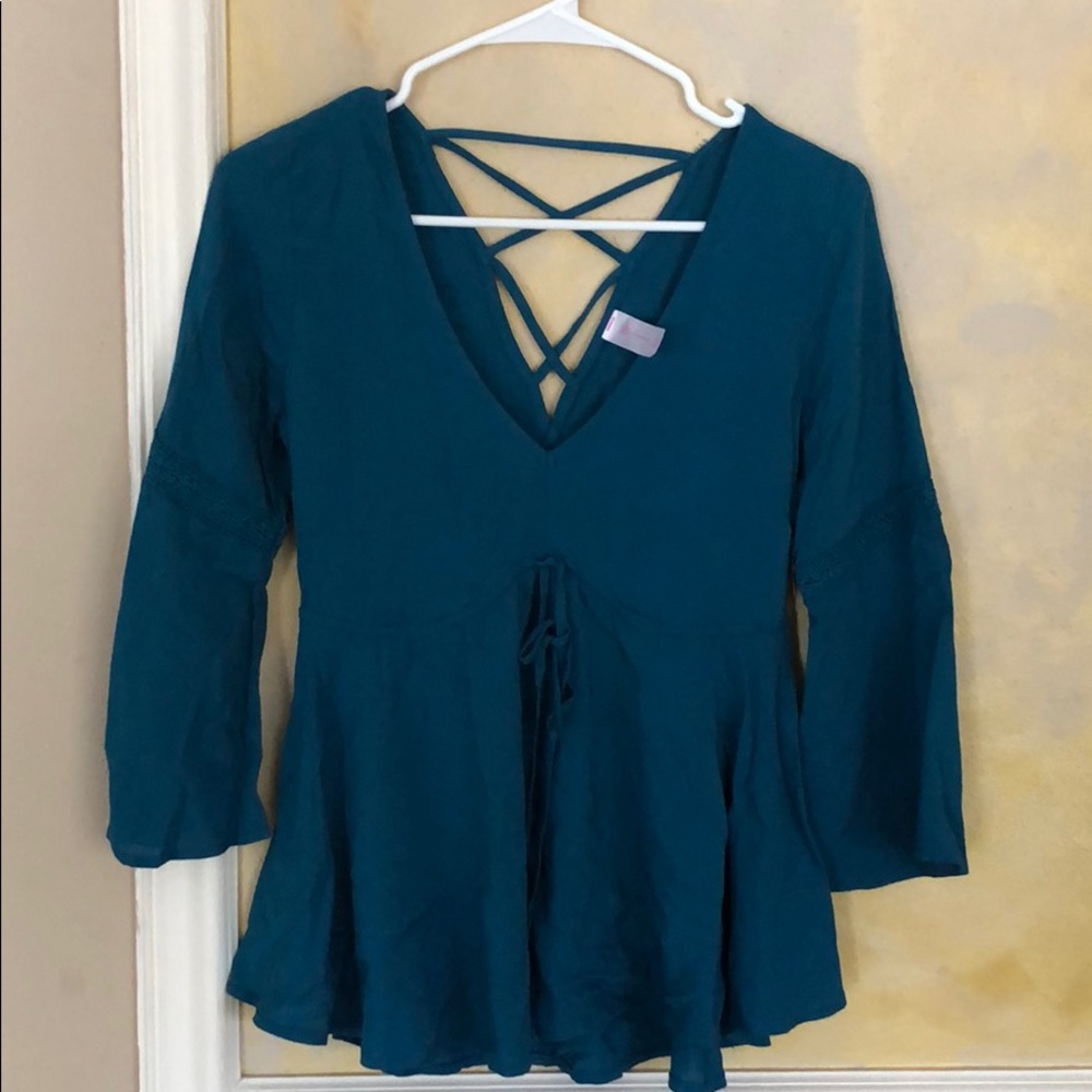Blouse with Crisscross back